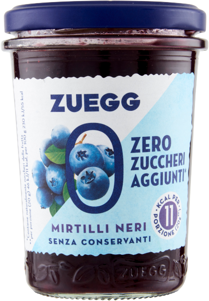Zuegg Mirtilli - Dżem z czarnych jagód bez dodatku cukru (220 g)