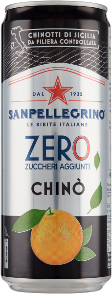 San Pellegrino Chino Zero - Gazowany napój pomarańczowy bez dodatku cukru (330 ml)