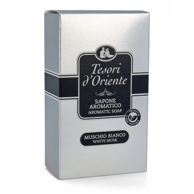 Tesori d'Oriente Muschio Bianco - Mydło w kostce Białe piżmo (125 gr)