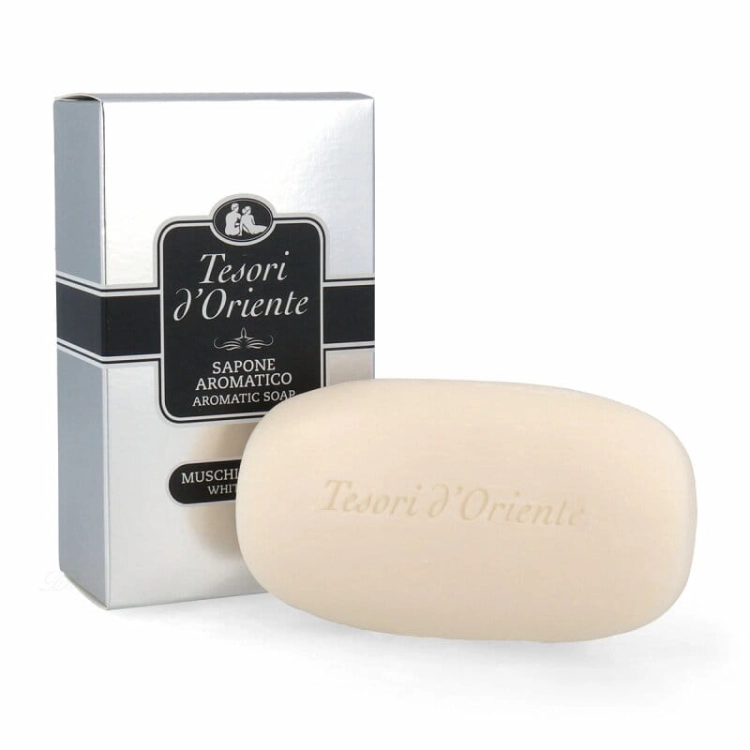 Tesori d'Oriente Muschio Bianco - Mydło w kostce Białe piżmo (125 gr)