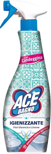 Ace Bagno Igienizzante con Candeggina - odkamieniacz w sprayu kwiat pomarańczy i cytryna (550 ml)