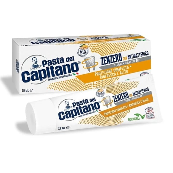 Pasta del Capitano Zenzero - pasta do zębów z ekstraktem z imbiru ze środkiem antybakteryjnym