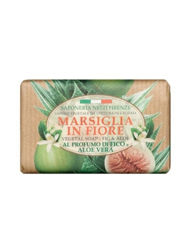 Marsiglia in Fiore Fico Aloe - mydło w kostce Aloes i Figa (125 g)