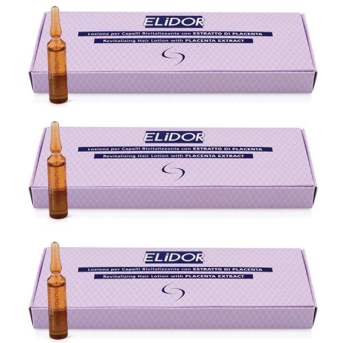 Zestaw 3 x Elidor Placenta Activ - ampułki przeciw wypadaniu włosów (12x6ml)