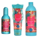 Zestaw Tesori d'Oriente Ayurveda Amla i paczuli - żel pod prysznic, płyn do kąpieli, perfumy