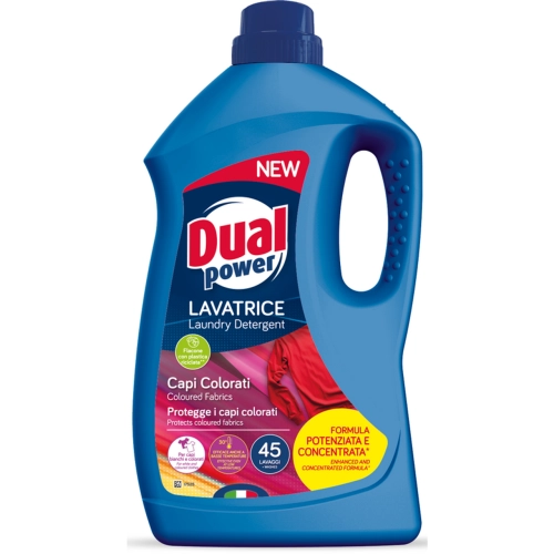 Dual Power Lavatrice Colorati - Płyn do prania tkanin kolorowych (1,8L - 45p)