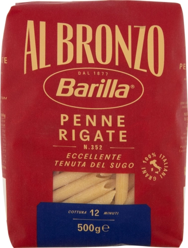 Barilla Al Bronzo Penne Rigate 352 - makaron rurki (500 g)