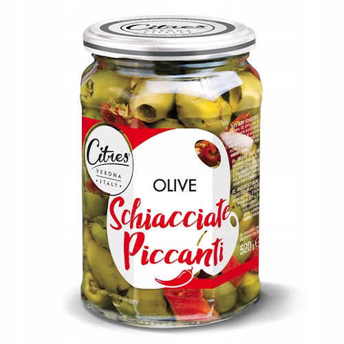 Citres Schiacciate Piccanti - Zielone oliwki pikantne (520g)