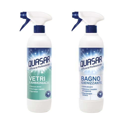 Quasar Vetri Amoniak + Quasar Bagno (2 x 580ml)