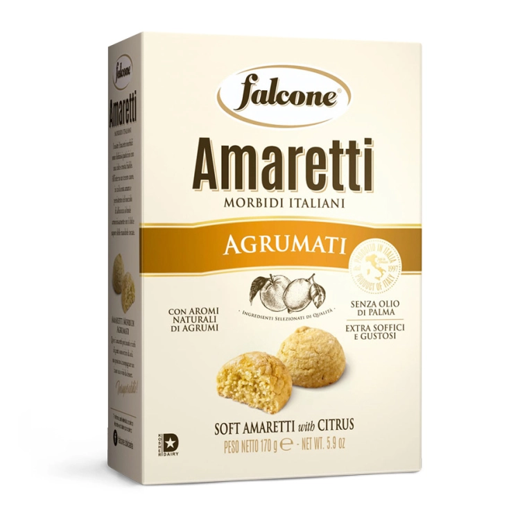 Falcone Amaretti Agrumati - ciastka kruche o smaku cytrusowym (170 g)