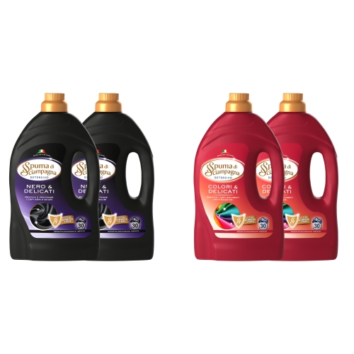 Spuma di Sciampagna Colori Delicati+Nero Delicati 4x1,35L