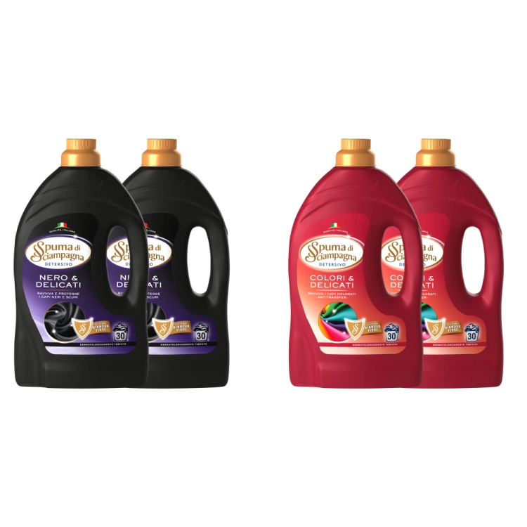 Spuma di Sciampagna Colori Delicati+Nero Delicati 4x1,35L