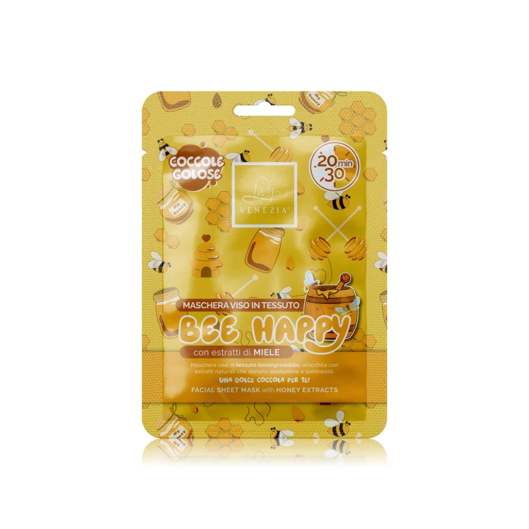 LADY VENEZIA Bee Happy - Maseczka do twarzy z ekstraktem z miodu (1 szt.)