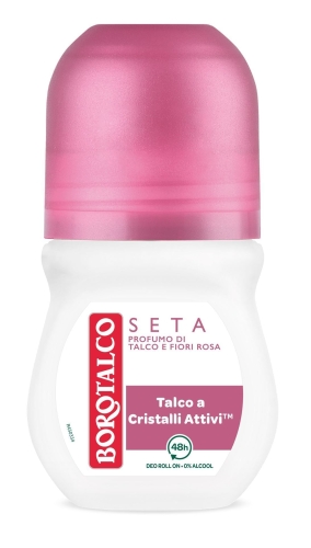 Borotalco Seta Talco Rosa - Deo Roll formuła 48h (50ml)