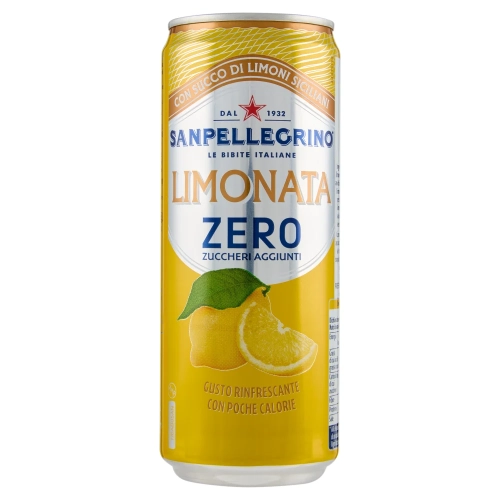 San Pellegrino Limonata Zero - Gazowany napój cytrynowy (330 ml)