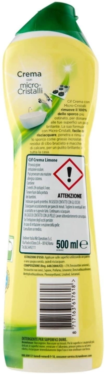 Cif Crema Limone - mleczko do czyszczenia uniwersalne (500 ml)