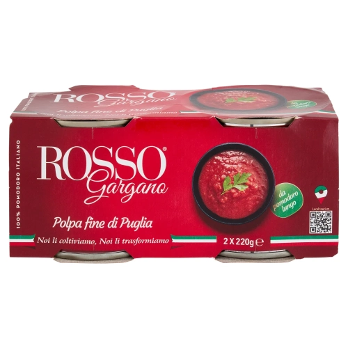 Rosso Gargano Polpa fine di Puglia - drobny miąższ z pomidorów (2x220g)