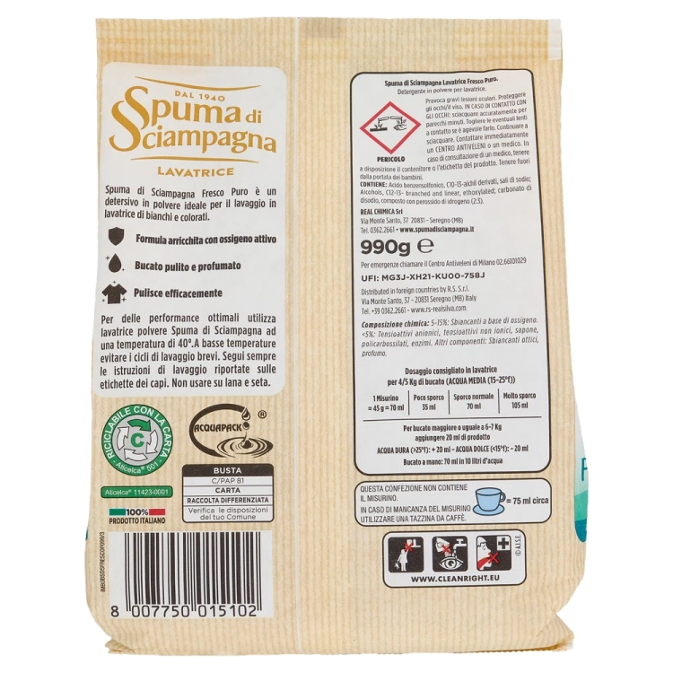 Spuma di Sciampagna Fresco - proszek do prania (22 p - 990 g)