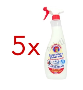Chanteclair Sgrassatore Universale Marsiglia - włoski odtłuszczacz (5 x 600 ml)