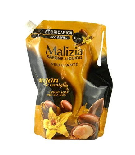 Malizia Argan i Wanilia - Mydło w płynie uzupełnienie (1000 ml)