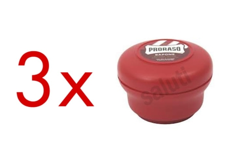 Proraso Twardy zarost - Mydełko do golenia w tyglu (3 x 150 g)